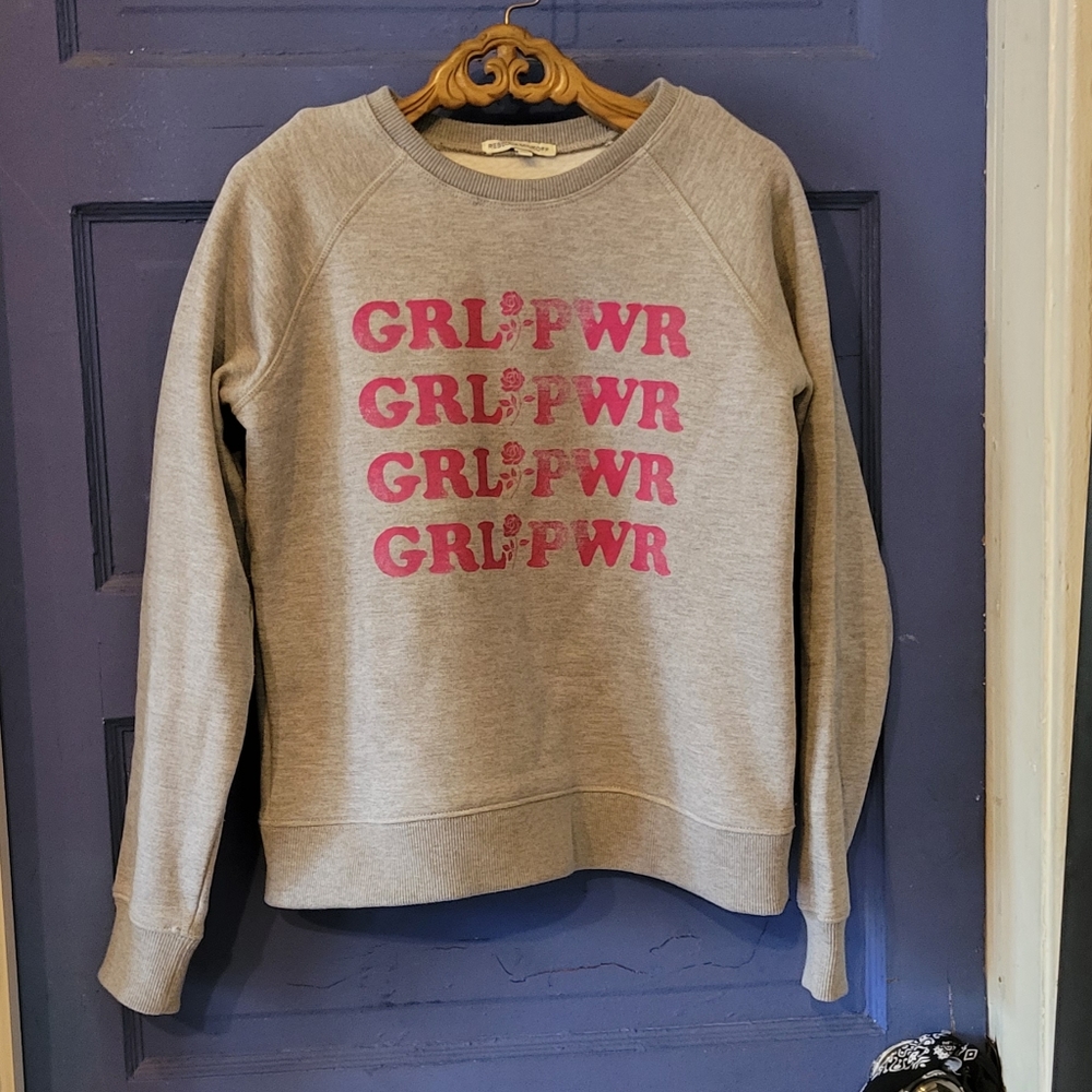 Rebecca Minkoff Girl Power Crew Neck Sweatshirt